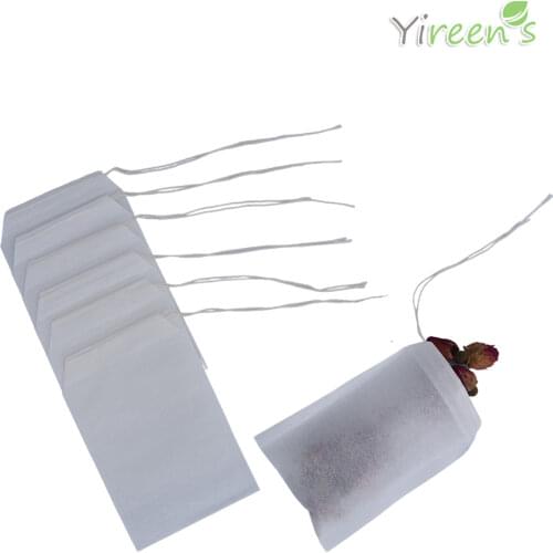 Free shipping! 1000pcs 50 X 70mm Empty teabag, Single drawstring tea bag, Filter paper, Herb powder bags, coffee bags/ filters