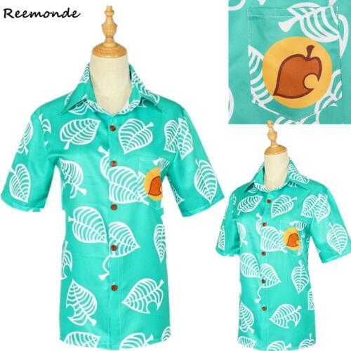 Game Crossing Shirt Cosplay Costume Nook Shirt Clothing Animal Women T-shirt Tees Adult Men Short Sleeve Blouse Tops Kids
