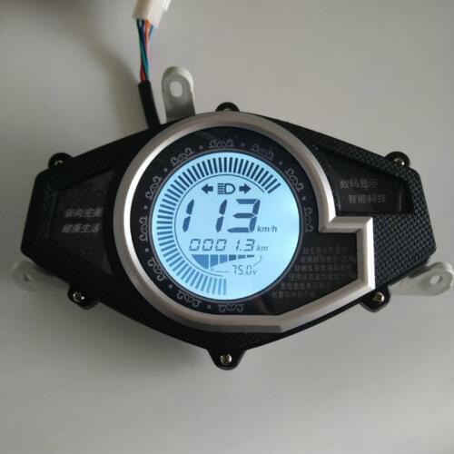 Speedometer electric bike scooter LCD display 48v60v72v84v96v with speed battery level indicator turning signal white background