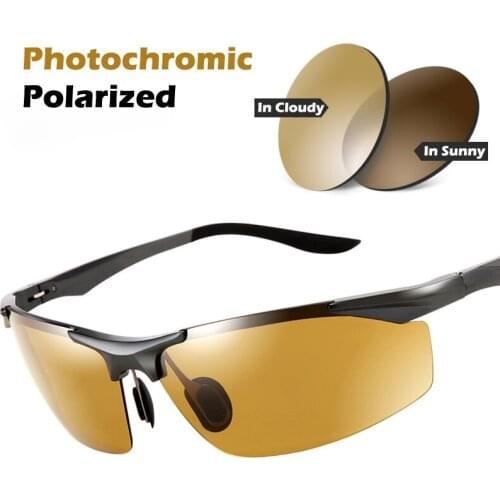 Best Mens Day Night Photochromic Polarized Sunglasses for Drivers Male Safety Riding Cycling Driving Fishing UV400 Sun Glasses