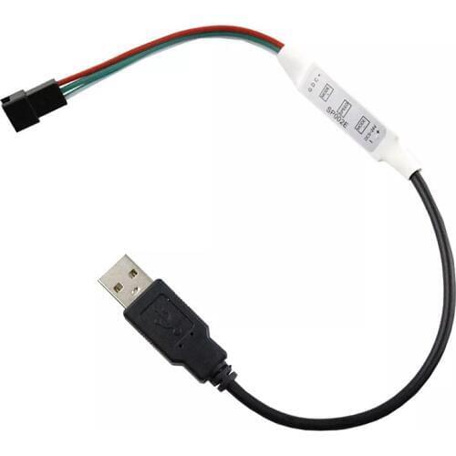 USB 3key Button Control Dimmer for 5V 3pin WS2812 RGB 5050 LED Pixel Strip Module Light with JST Connector WS2812B Controller