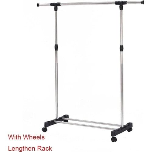 Coat Rack Stainless Steel Simple Assembly Can Be Removed Bedroom Move Clothes Hanger Drying Furniture Clothes Hanger Stand