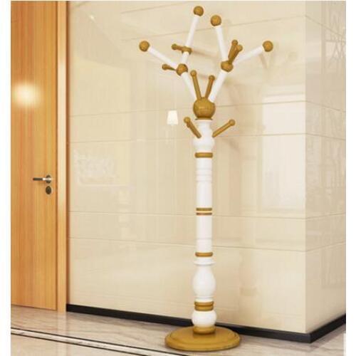 Clothes hanger. Be born shelf. Solid wood clothes tree