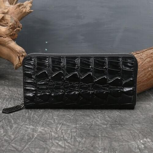 YourSeason Ladies 2021 Vintage Alligator Large Clutch Wallet Card Holder Cowhide Womens Casual Phone Purse Genuie Leather