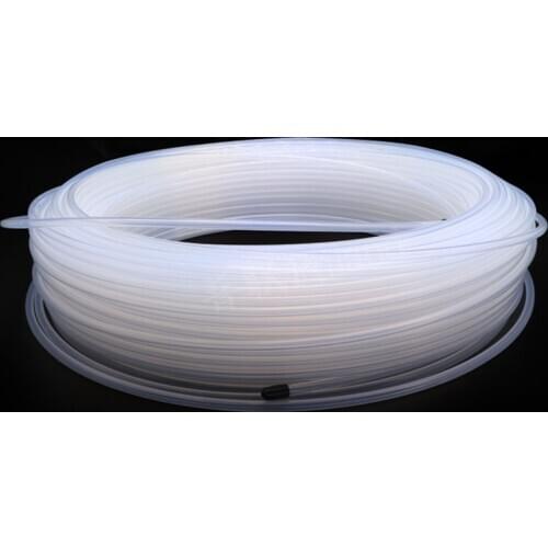 1/8" 1/4" 3/8" 1/2" Clear Transparent PTFE Tube Insulated Pipe Temperature Corrosion Resistance