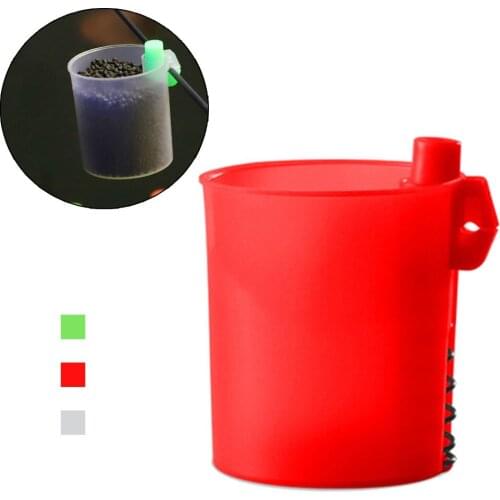 1pc Carp Fishing Pole Pots Fishing Rod Clip Feeder Cup Feeding Pot Bait Lures Fish Tackle Accessories Tools