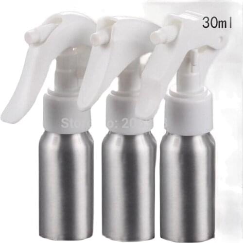 100pcs 30ml Aluminium bottle metal bottle with mouse shape sprayer pump , mist sprayer bottle