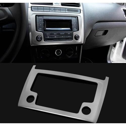 2016 Car Styling Stainless Steel Interior Air conditioning panel Decorative sequins For VW POLO Accessory Sequins
