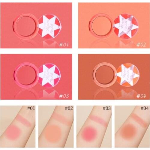 4 Colors Blush Palette Woman Monochrome Blush Rouge Highlight Bronzing Powder Face Contour Long Lasting Make Up Cosmetics QBMY