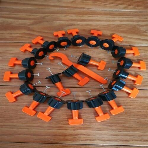 50Pcs/set Reusable Flooring Wall Tile Leveling System Leveler Plastic Clip Adjustable Locator Spacers Plier Level Wedges