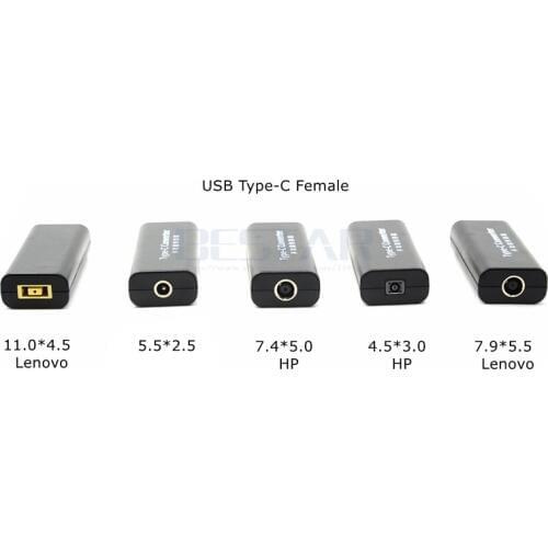 Laptop Charger Adapter Converter USB Type C Female Dc Power Jack to 7.4*5.0mm 4.5*3.0mm 5.5*2.5mm for Lenovo Asus Adapter Laptop