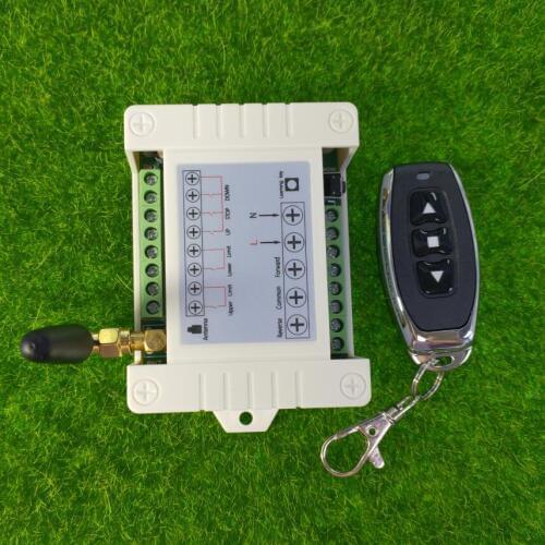 433mhz RF dc12v 24v 48v electric door/curtain/shutters motor wireless radio remote control switch for forward and reverse motors