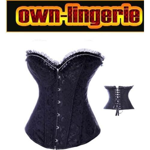 Black corset lingerie plicated top underwear shaper wear free shipping black corset lingerie w3248