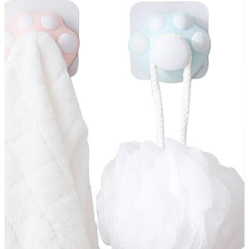 Cat Claw Wall Hangers Self Adhesive Strong Sticky Hook Cute Baby Room Clothes Bags Storage Rack Wall Decoration Hanger