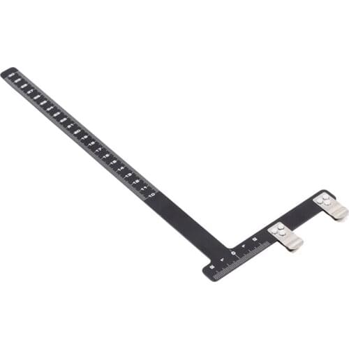 Archery Bow Square L Ruler Aluminum Alloy Hunting Measurement Tool Bow and Arrow Shooting Bowstring Positioning Scale T4MF