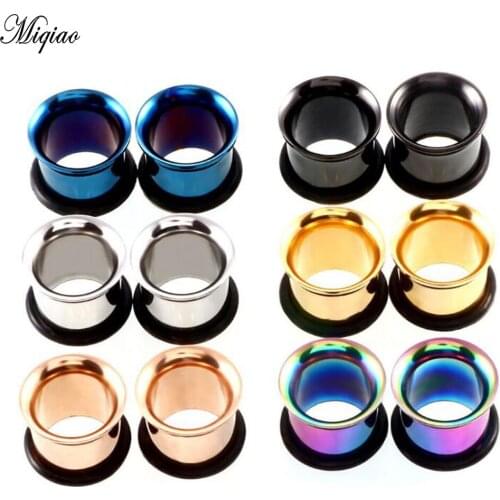 Miqiao 2 Pcs European and American Hot-selling Fashion Human Body Piercing Jewelry Stainless Steel Single Horn Ear Pinna