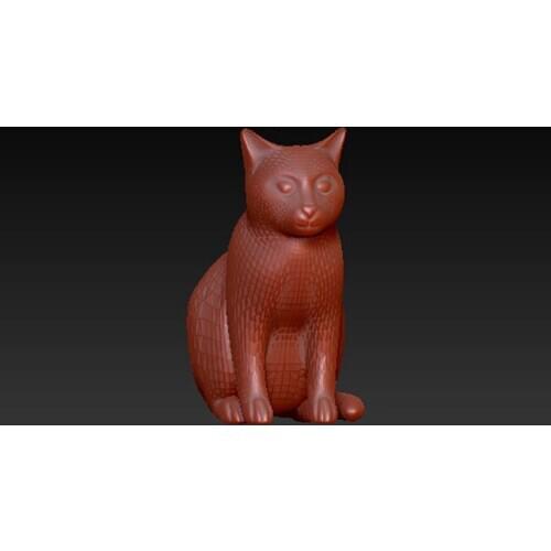 Cat 3d model for cnc or 3D printers in STL file format
