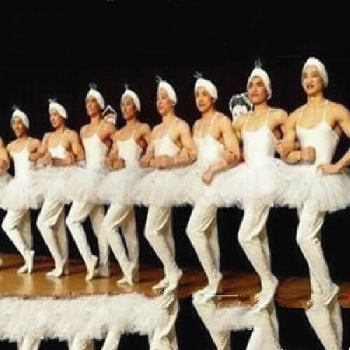 Male adult ballerina funny costume company party annual Men play dresses dance costumes