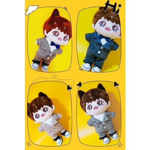[MYKPOP]KPOP Dolls Clothes & Accessories: Suit 4pcs Set for 20cm doll (without doll) Fans Collection SC20080211