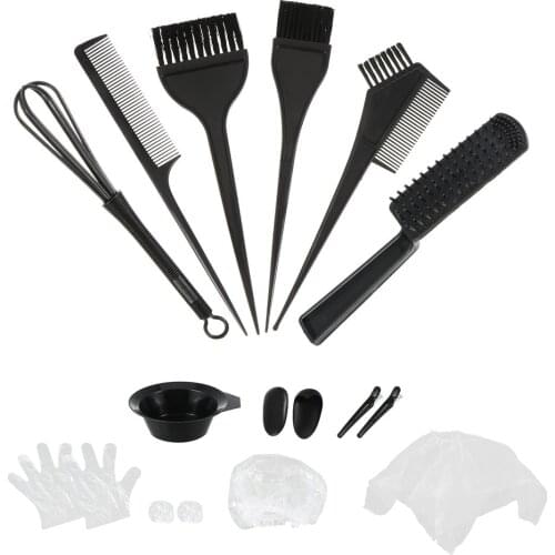 1 Set Professional Hair Coloring Dyeing Kit Brushes Bowls Combs Ears Covers