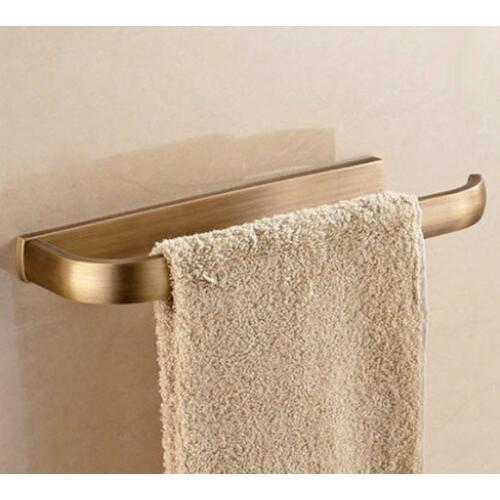Wall Mounted Vintage Retro Antique Brass Bathroom Single Towel Bar Towel Rail Holder Bathroom Accessory mba178