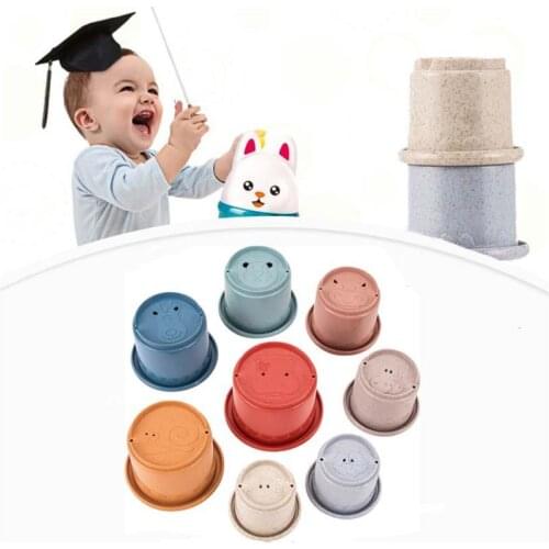 Childrens Educational And Interesting Wheat Stalk Hourglass Stacking Cups Science And Education Bath Learning Toy