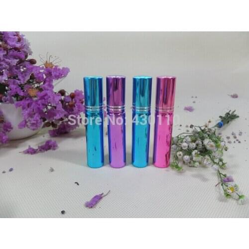 Portable 5ml Color UV Glass Spray Dispensing Perfume Bottle 5PCS/LOT