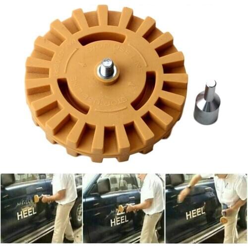 Rubber Car Decal Remover Pneumatic Remover Wheel Sticker Film Glue Removal Eraser Scraper Disk Paint Cleaner Polish Tool
