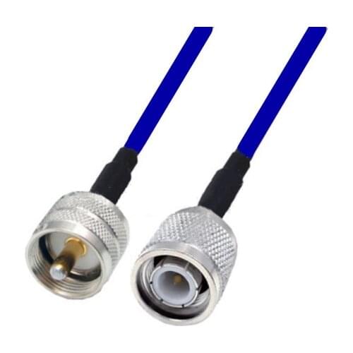 Blue Soft RG142 UHF Male to TNC Male Connector RF Coaxial Jumper Pigtail Cable
