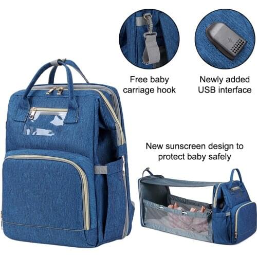Stroller bags Pre-design baby Diaper bags for mummy USB Baby Care Backpack mommy Casual Multifunction waterproof maternity bag
