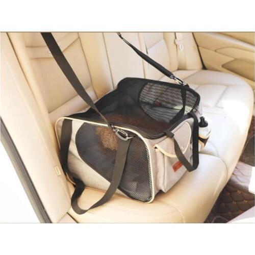 Pet Car Seat Bag Dog Carrier Cat Puppy Bag Safe Carry Anti-Dirty Folding Ctorage Travel Product With Safety Belt