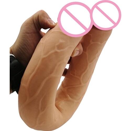46*5CM Super Long Double Dildo Realistic Penis For lesbian Flirting Masturbation Stimulate Vaginal Ass Sex Toys for Woman