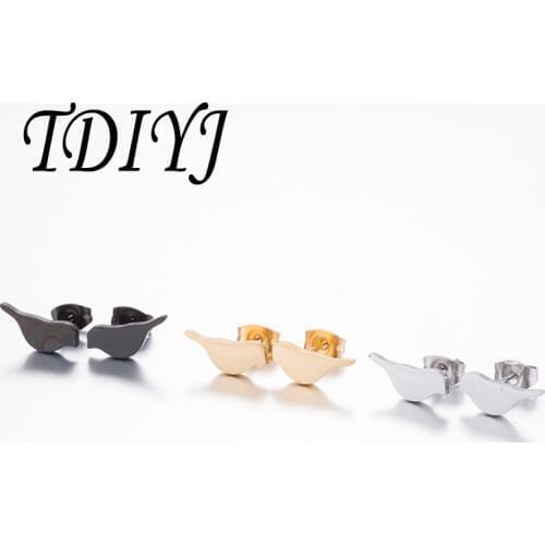 TDIYJ Hot Cute Animal Stud Earrings Mini Bird Femme for Women Kids Earring Jewelry Gift 3Pairs/lot