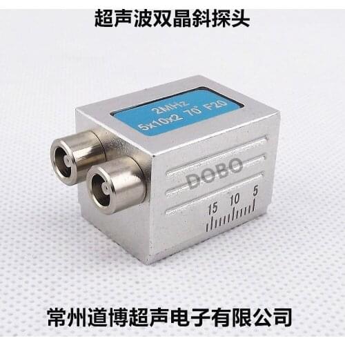 Ultrasonic Double Crystal Oblique Probe Flaw Detector for Non-destructive Testing of Transverse Wave Transducer