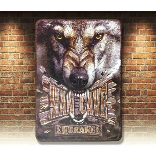 Retro Vintage Metal Tin Signs Animal Plaque Art Plate Customization Wall Decor