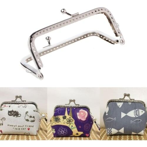 1PC Square Metal Frame Kiss Clasp For Handle Bag Purse 10cm DIY Accessories 066F