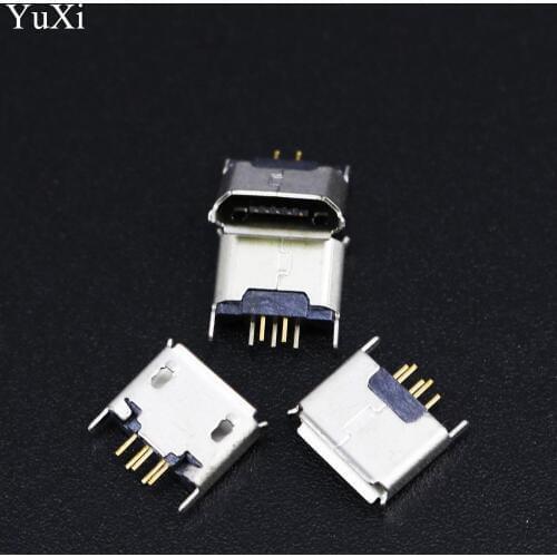 10pcs Vertical MICRO mini USB 5pin female seat 180 degrees jack 5P Direct plug-in USB connector