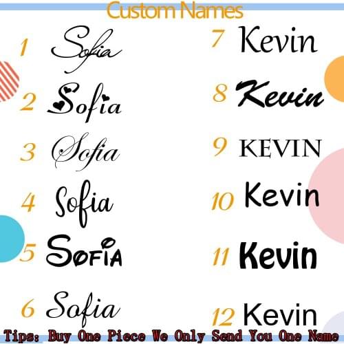 12 font Personalized Custom Name Wall Sticker Nursery Decor Kids Name Wall Art Decal Available Mural Girls Gift