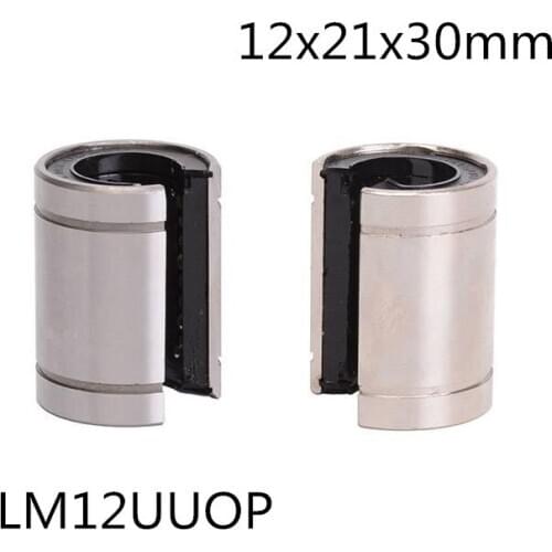 4pcs/lot LM12UUOP 12mm 12x21x30mm Open Type Linear Ball Bearing Bush Bushing