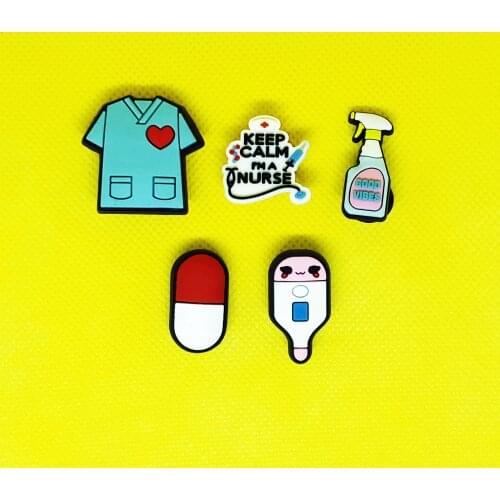 5PCS/SET NEW Cartoon PVC Shoes Accessories Crocs JIbz Charm Childrens Party Gifts