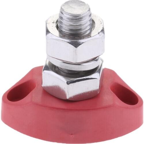 8mm Red Junction Block Power Post Insulated Terminal Stud for Boat Marine