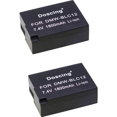 2pcs/lot 1800mAh DMW-BLC12 BLC12E Battery for Panasonic Digital Lumix Camera DMC-GH2 GH2H FZ200 G6 G5 G5K GH2K G80 G81 G85
