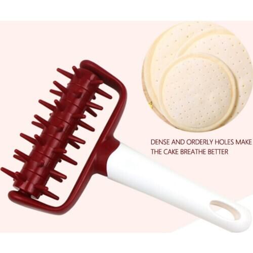 Baking Tools DIY Plastic Pizza Cookies Dough Roller Pastry Pie Needle Wheels Cutter Sewing Machine Bread Hole Punch 2 colors