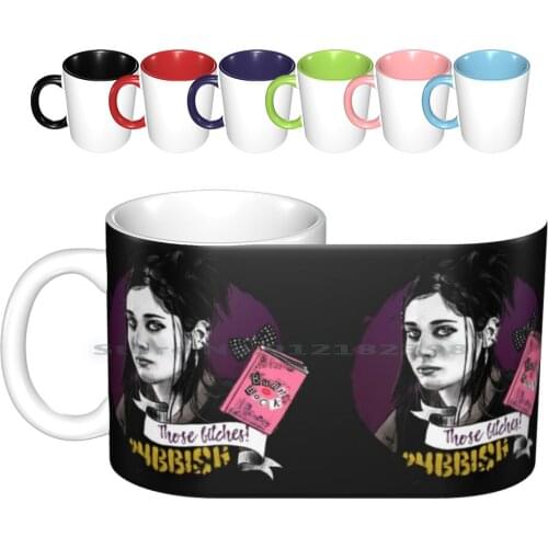 Janis Ian ( Mean Girls ) Ceramic Mugs Coffee Cups Milk Tea Mug Goth Gothic Witch Witches Dark Bad Girls Weird Satan Skull Crow