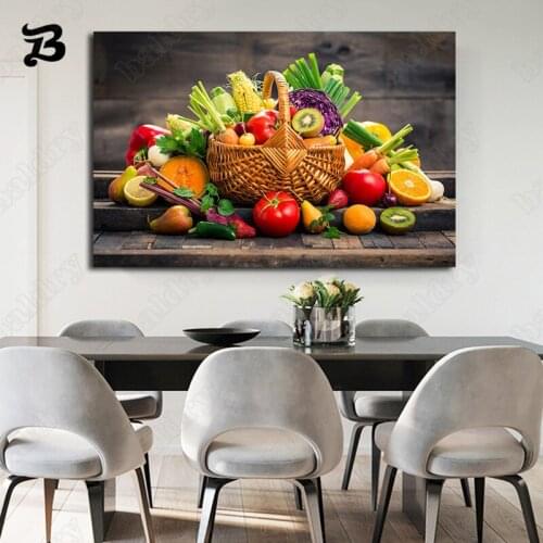 Canvas Painting Fruit Wall Art Canvas Poster and Prints Decorative Wall Pictures for Kitchen Dining Room Decoration No Frame