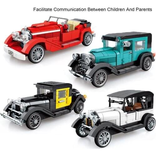 Classic Car Series 607400-3 Classic Vintage Car Car Model Childrens Puzzle Assembling Building Blocks Gifts For Children