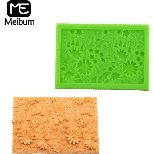 Meibum Vine Lace Petal Pattern Silicone Fondant Cake Mold Flower Shape Chocolate Paste Sugar Craft Decorating Mould Baking Tools