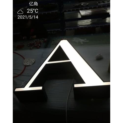 Outdoor Waterproof Acrylic Channel Letter Face Lit With Trim Cap for Company Logo