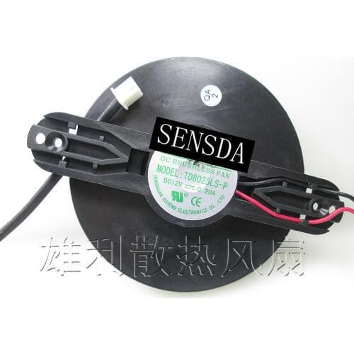 Free shipping original 2 line mute cooling fan. TD8025LS-P 0.20A pitch 90MM 75MM fan blades