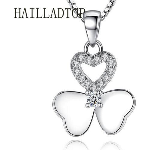 Clover Necklace Pendant Fashion Simple Luxury 5A Zircon Pendants Clover Necklace Lucky Charm Chains Necklace for Women Jewelry